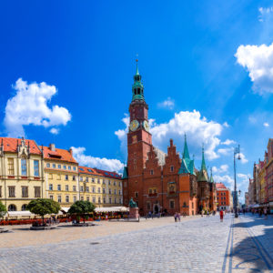 Old City Hall in Wroclaw, Poland in a summer day