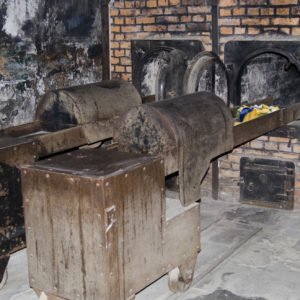 Oven for incineration dead bodies of people in Auschwitz - Birkenau concentration camp